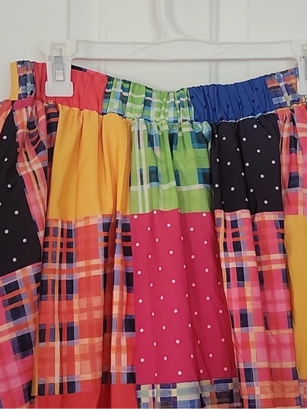 Anthropologie Maeve Patchwork Maxi Skirt NWT Small Colorblock Plaid Boho Pockets - Picture 8 of 13